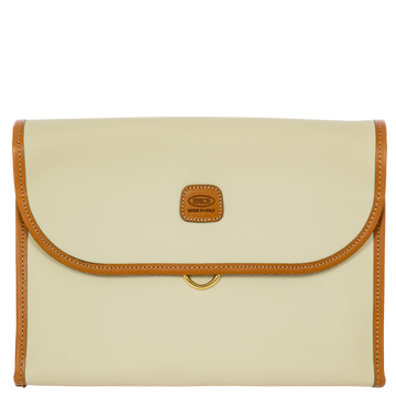 Bric's Firenze Tri-Fold Hanging Toiletry Bag in Cream, view 1