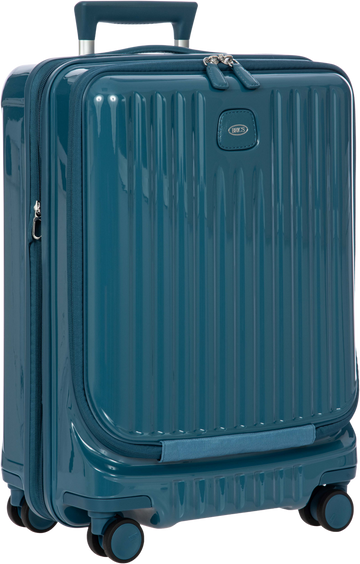 Bric's Positano Carry-On Spinner with Front Pocket in Sea Green, view 2