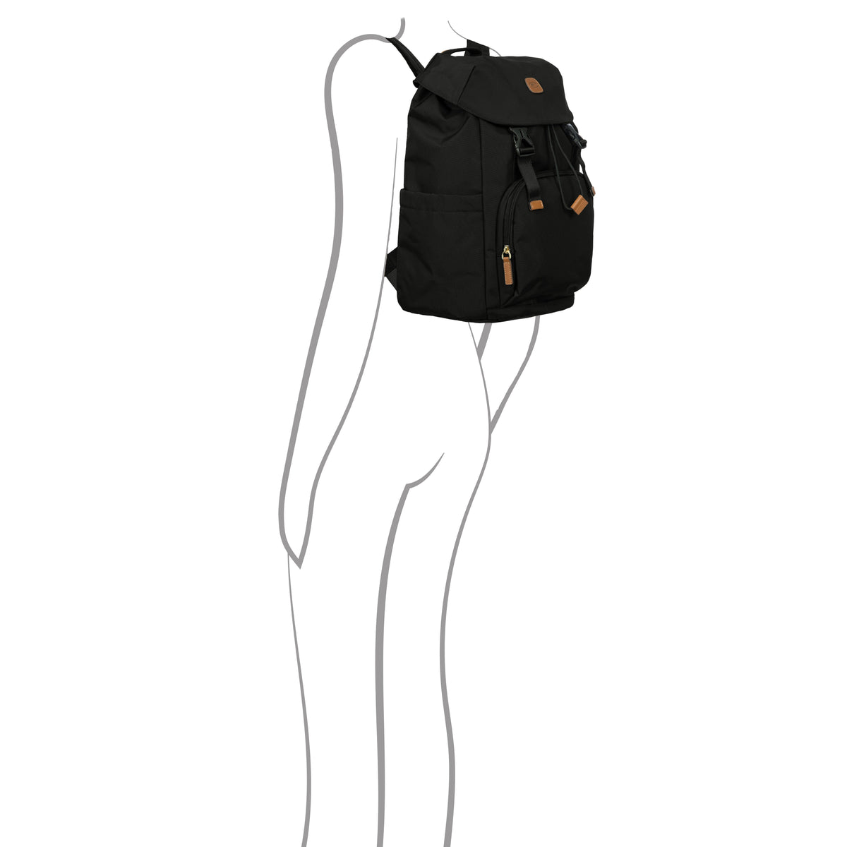 Bric's X-Collection Excursion Travel Backpack in Black, view 3