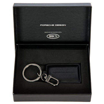 Porsche Design Square Leather Key Ring in Black, view 1