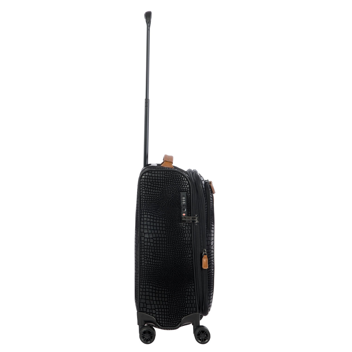 Bric's My Safari Expandable Spinner in Black/Cognac, view 4