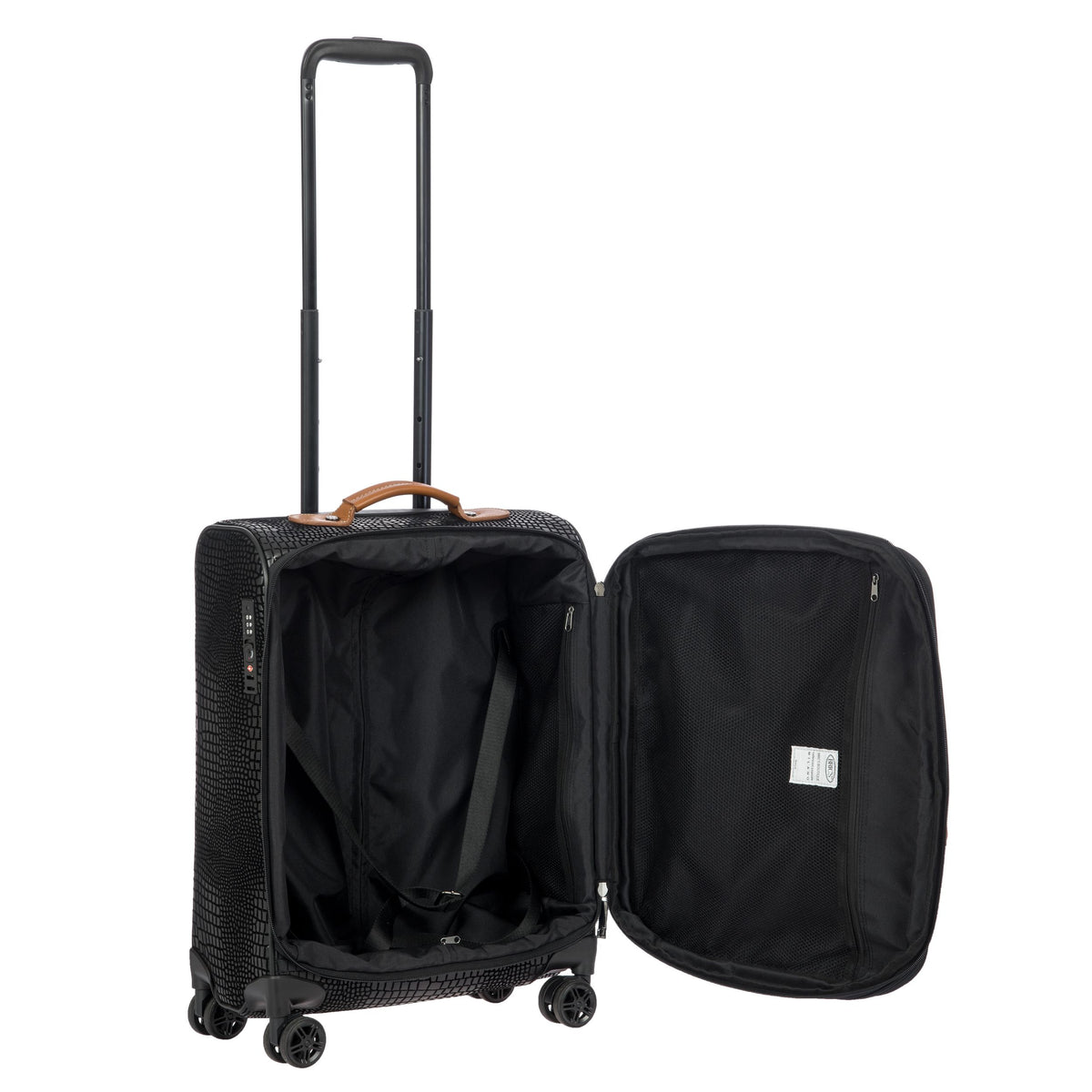 Bric's My Safari Expandable Spinner in Black/Cognac, view 6