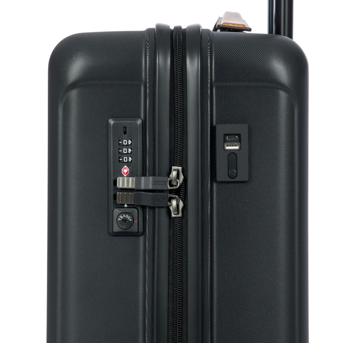 Bric's Capri 2.0 Expandable Checked Spinner in Matte Black, view 3