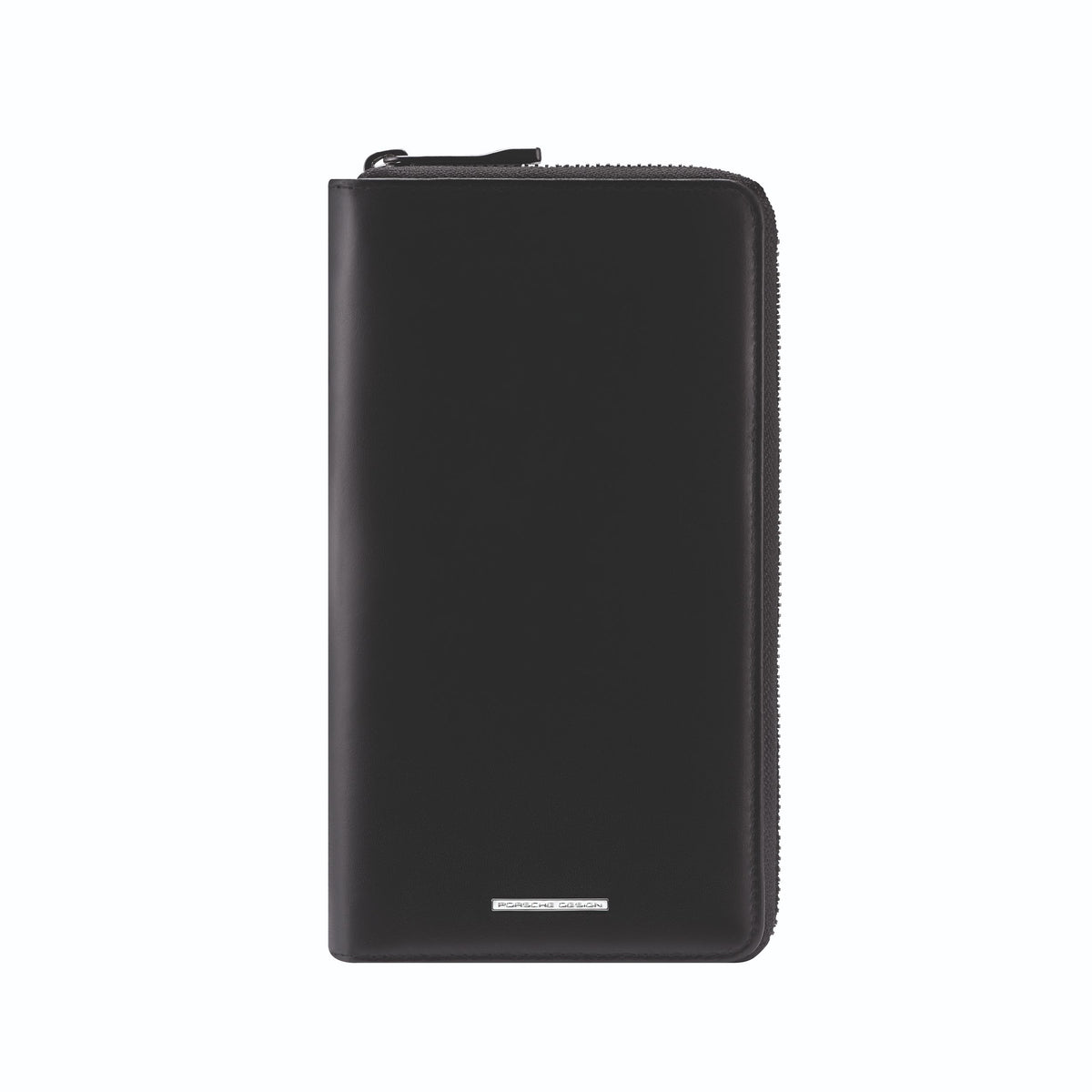 Porsche Design Leather Zip-Around Wallet 15 in Black, Classic Smooth, view 1