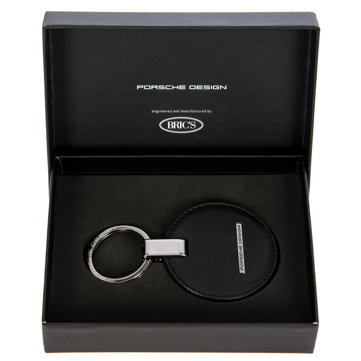 Porsche Design Circle Leather Key Ring in Black, view 5