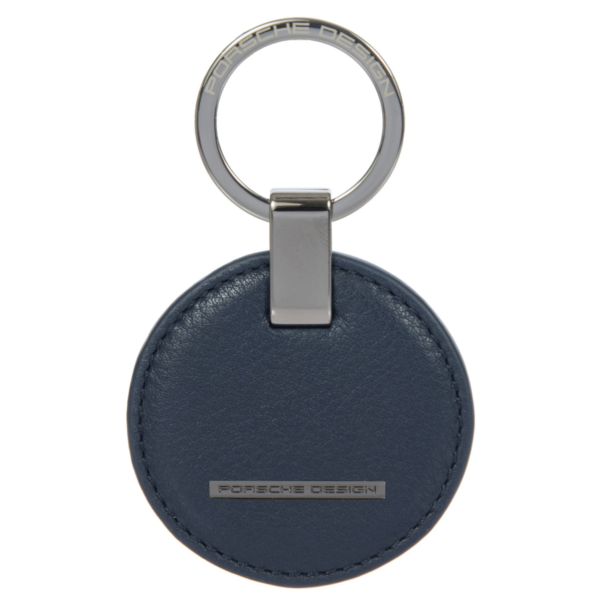 Porsche Design Circle Leather Key Ring in Blue Matte, view 1