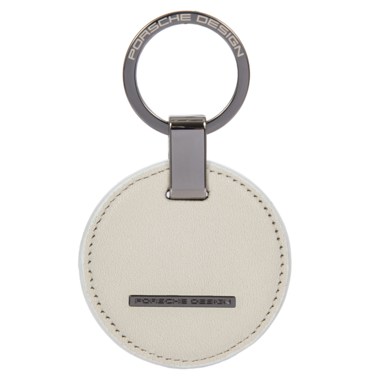 Porsche Design Circle Leather Key Ring in White, view 1