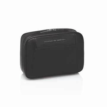 Porsche Design Roadster Leather Toiletry Bag in Black, view 2