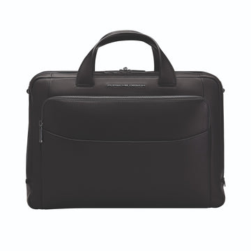 Porsche Design Roadster Leather Laptop Briefcase in Black, view 1