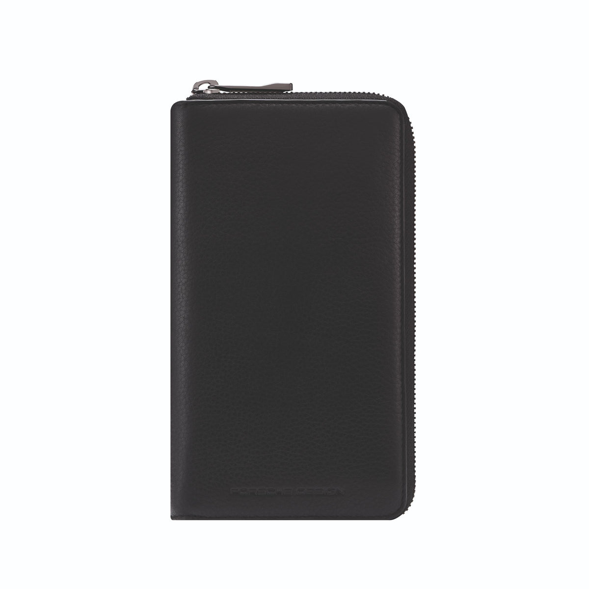 Porsche Design Leather Zip-Around Wallet 15 in Black, Business Grained, view 1