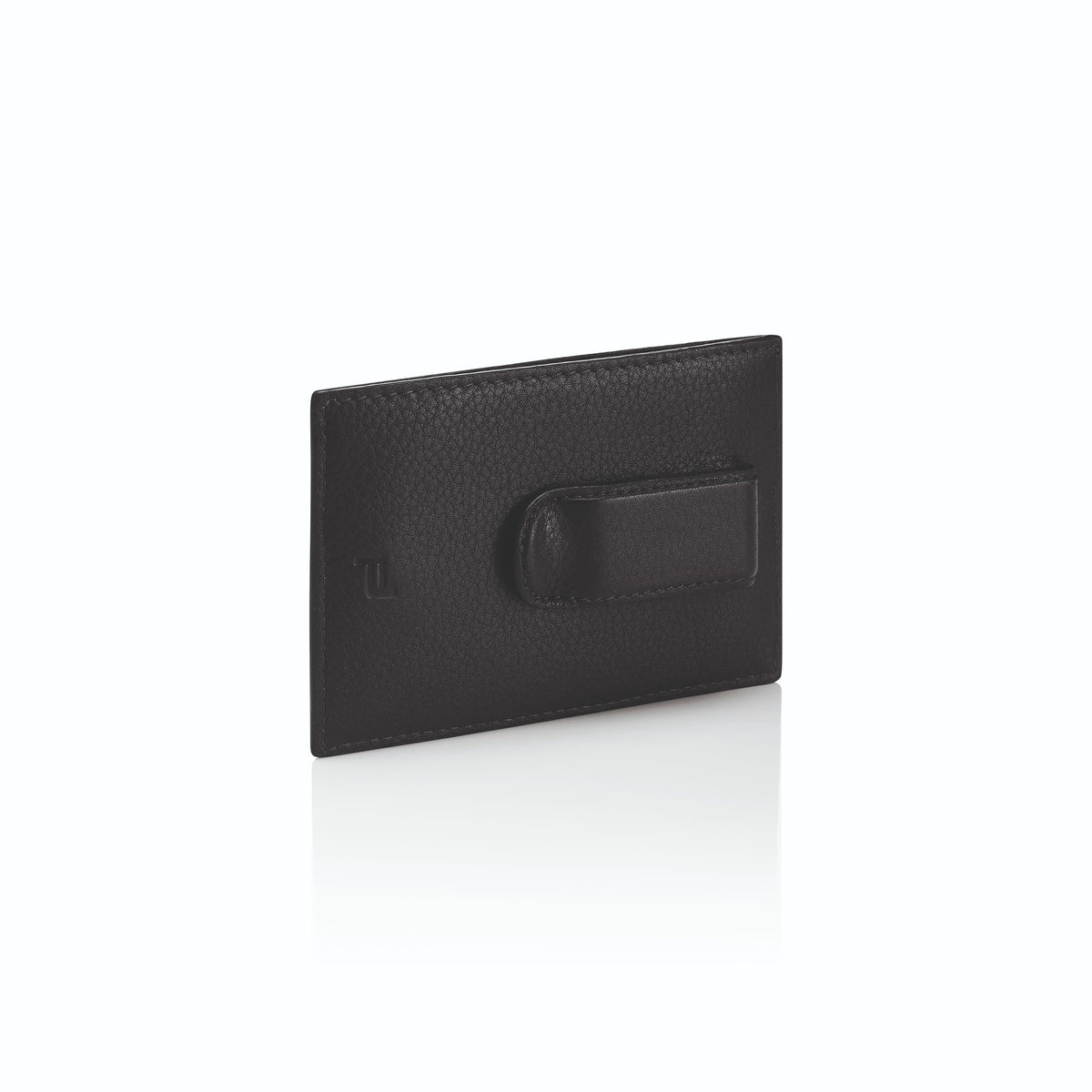 Porsche Design Leather Card Holder 2 with Money Clip in Black, Business Grained, view 4