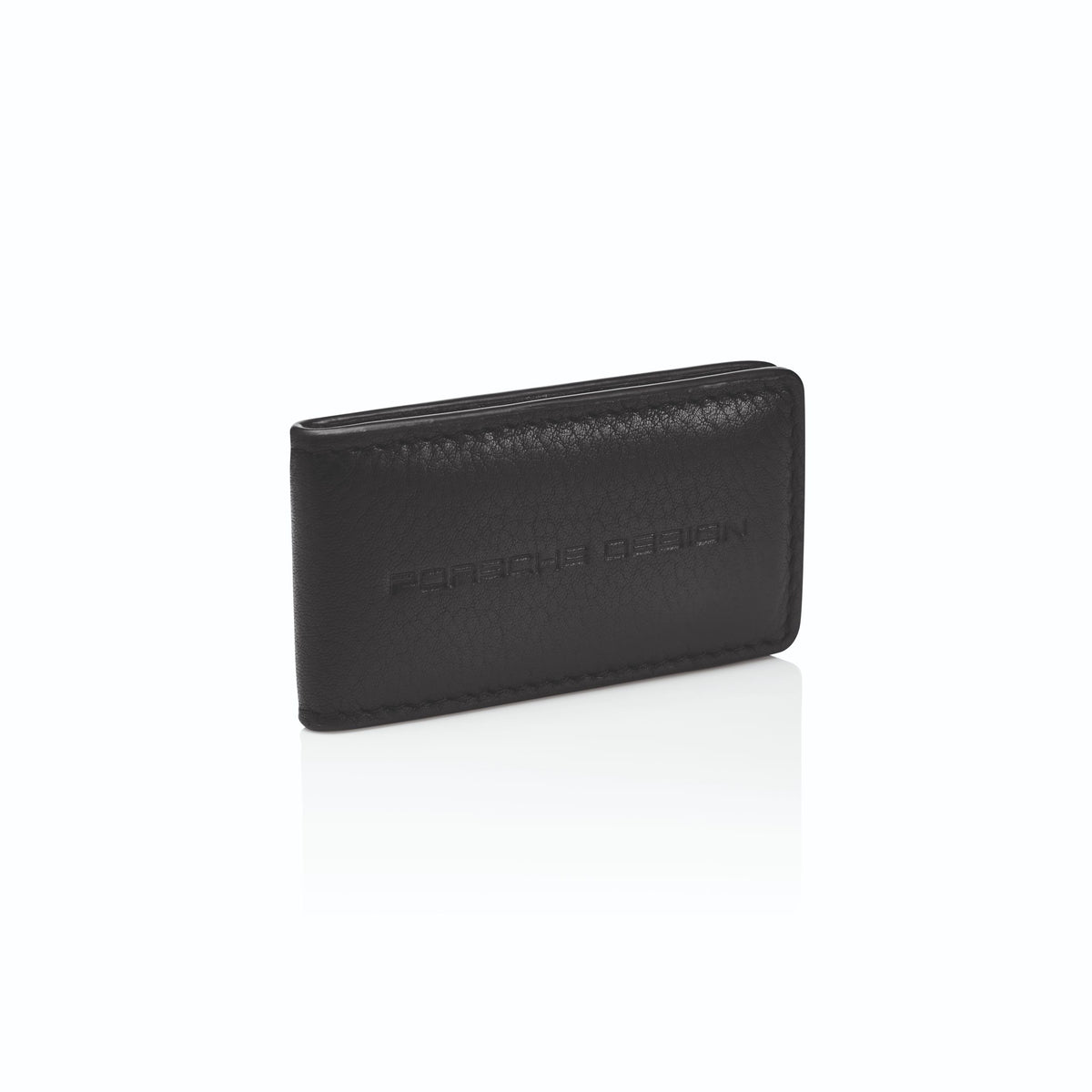 Porsche Design Leather Money Clip in Black, Business Grained, view 3